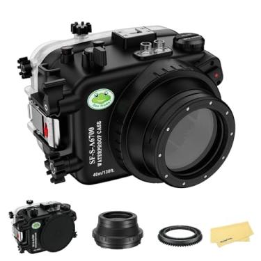 Imagem de Seafrogs Habitação subaquática para a Sony A6700 com porta plana FL28, [40m/130ft] Caso de alojamento à prova d'água para Sony ILCE-6700 com Fe E10-18mm f/4 OSS, Fe 28-60 mm F4-5,6