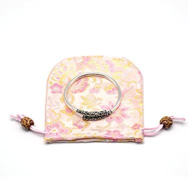 Imagem de Monkey King Sun Wukong Golden Cudgel Ruyi Bang em forma de estrondo ajustável banhado estreito punho aberto pulseiras, Medial Perimeter:15cm, liga metálica, Topázio dourado