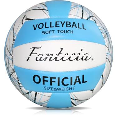 Imagem de Fantecia Voleibol tamanho 5 oficial para jogos ao ar livre, bolas de vôlei de praia macias para jovens adultos, treinamento de iniciantes, vôlei leve