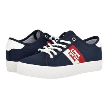 Imagem de Tommy Hilfiger Tênis feminino Hartily, Azul escuro, 34