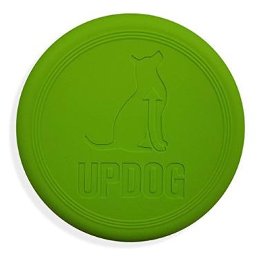 Imagem de Updog Products Frisbee para cães de 15 cm, pequeno, leve e durável, feito nos EUA, brinquedo para cães Frisbee colorido brilhante (verde)