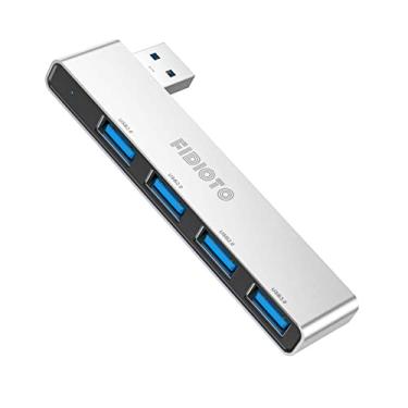Imagem de Hub USB pequeno, adaptador USB Fidioto de 4 portas (1 hub 3.0, 3 x 2.0), expansor de porta USB múltiplo para laptop, iMac Pro, MacBook Air, Mac mini/Pro, notebook, pen drives USB e HDD móvel, etc.