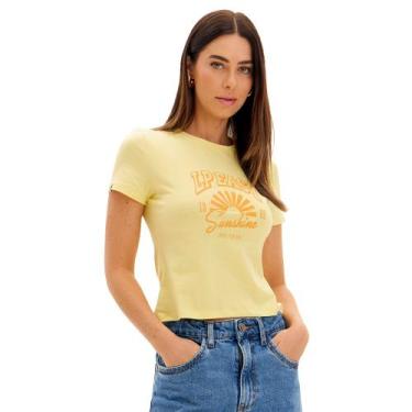 Imagem de Camiseta Easy Lança Perfume Baby Look Pr25 Amarelo Feminino