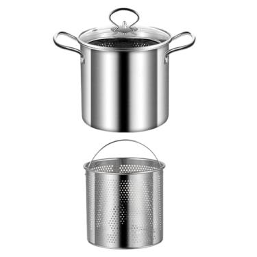 Imagem de Generic Fritadeira de cozinha macarrão pote com cesta fritadeira batatas fritas pan grande capacidade fritadeira panela para casa