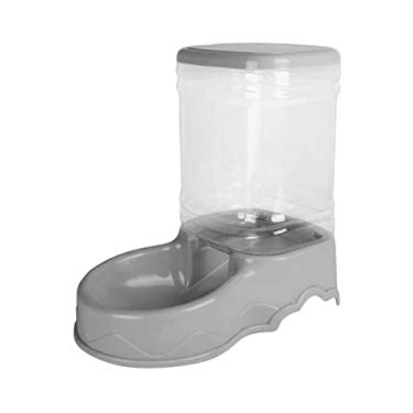 Imagem de Gazechimp Alimentador automático para animais de estimação, tigela de alimentação para cães pequenos, médios e grandes, grande capacidade, 3,5 L, alimentador de alimentos cinza
