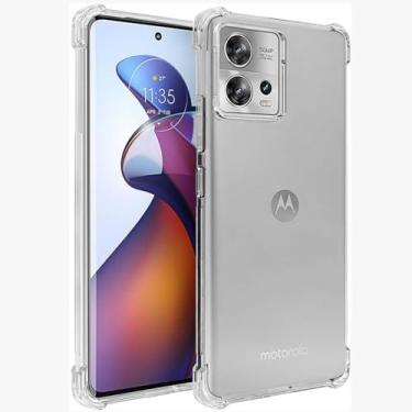 Imagem de Sidande Capa para Moto X30 Pro, Motorola Edge 30 Ultra/Moto Edge X 5G XT2201 XT2241-1, capa protetora transparente transparente flexível TPU fina para Motorola Moto X30 Pro transparente