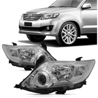 Imagem de Farol Dianteiro Hilux Sw4 2012 2013 2014 2015 Cromado - UNIDADE Lado:ESQUERDO (MOTORISTA)