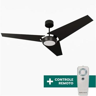 Imagem de Ventilador de Teto Com Controle Remoto Natuvent Callis Led 3 Pás Madeira 3000k Branco Quente (220, Volts)