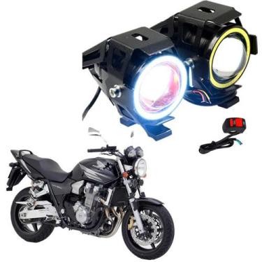Imagem de Kit Led Farol Milha Moto CB1300 Super Four 2007 2008 Angel Eye U7 - U7