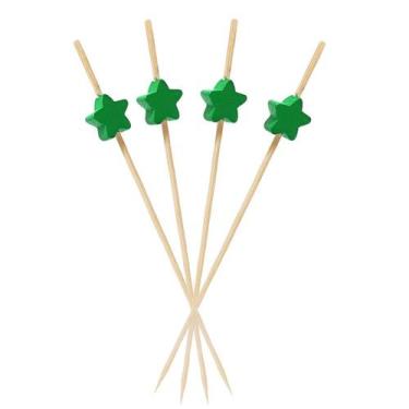 Imagem de Espetinho Estrela Verde 12cm (100 Un) Petisco Festa Buffet - Oriental