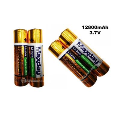 Imagem de Kit 2 Baterias Lítio Íon Recarregáveis 12800mah Original Lítio Íon 186