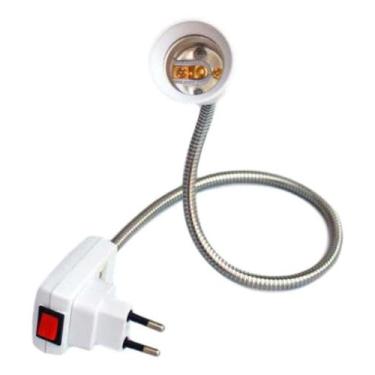 Imagem de Haste Flexível Soquete E27 Adaptador Lâmpada Tomada 60 Cm - Bestfer