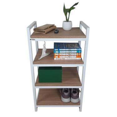 Imagem de Estante Strassis Design SD-3099 Metal e MDF Cor: Branca