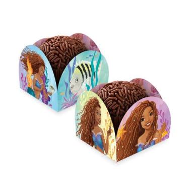 Imagem de 50 Porta Forminha Doces Festa Pequena Sereia Ariel Filme - Regina Fest