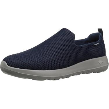 Imagem de Skechers Tênis masculino Go Walk Max-Athletic Air Mesh sem cadarço, Azul-marinho/cinza, 16