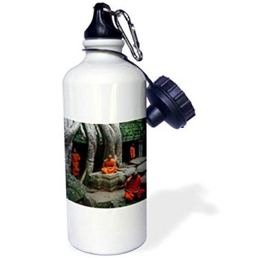 Imagem de 3dRose Quatro garrafas de água esportivas Theravada Budistas At Ta Prom Jungle Temple Sports Water Bottle, 600 ml, multicolorida