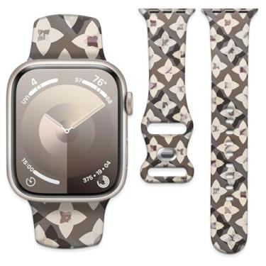 Imagem de Pulseira de relógio compatível com Apple Watch de 38 mm, 40 mm e 41 mm, pulseira de substituição de silicone macio com fecho clássico para Apple Watch Series SE 8, 7, 6, 5, 4, 3, 2 e 1, Utral para