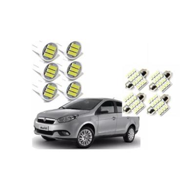 Imagem de Kit Lâmpada Super Led Fiat Grand Siena 2012 2013 2014 2015 - Blue Lion