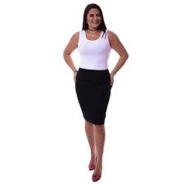 Imagem de Saia elegante p todoas as ocasioes - kgente, Preto, P