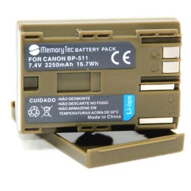 Imagem de Bateria BP-511A 1500mAh para câmera digital e filmadora Canon EOS Digi