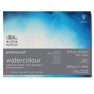 Imagem de Winsor & Newton Bloco profissional de papel aquarela, 30,5 x 40,6 cm, prensado a quente