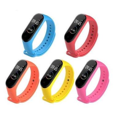 Imagem de Kit 5 Pulseiras 2 cores Nsmart store compatíveis com Mi Band 3/4