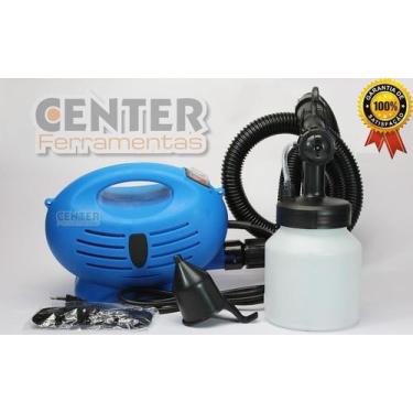 Imagem de kit Min Compresor ar direto motor elétric tufão pistol pintur maquin g