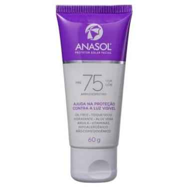 Imagem de Protetor Facial Oil Free Toque Seco FPS 75 60g - Anasol