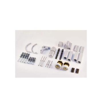 Imagem de Kit Acessórios Box Banheiro Vidro Temperado 8mm F1 1 Fixo 1 Móvel Natu