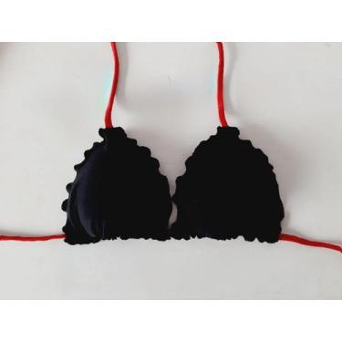 Imagem de Biquíni frufru ripple feminino duas top com bojo avulso cores - Raysmo