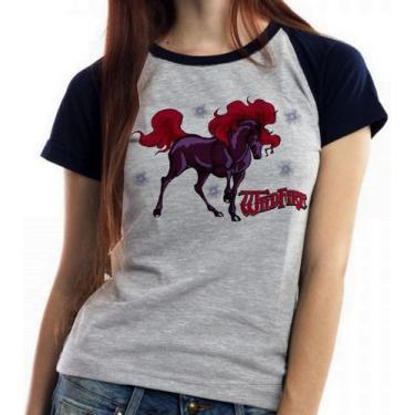 Imagem de Camiseta Baby Look Blusa Feminina Cavalo de Fogo  - Empório Dutra, Bab