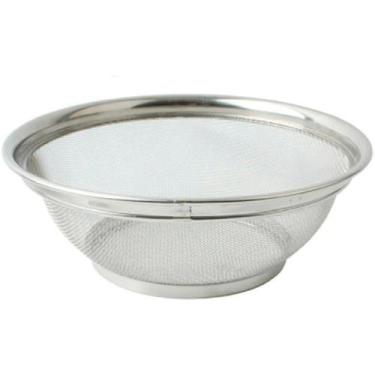 Imagem de Escorredor Multiuso Redondo de 25cm Lavar Alimentos Cor Inox - Origina
