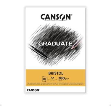 Imagem de Bloco Canson Graduate Bristol 180g A4 20f Canson