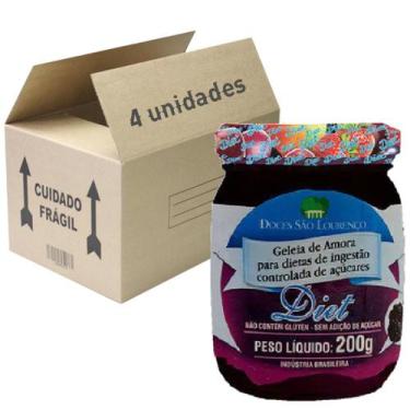 Imagem de Geleia Diet amora SAO LOURENCO 200g (4 Potes) - São Lourenço