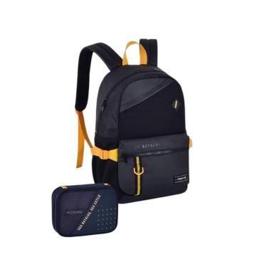 Imagem de Mochila Free Fire Costas E Estojo Escolar Amarelo Preto Clio-Unissex