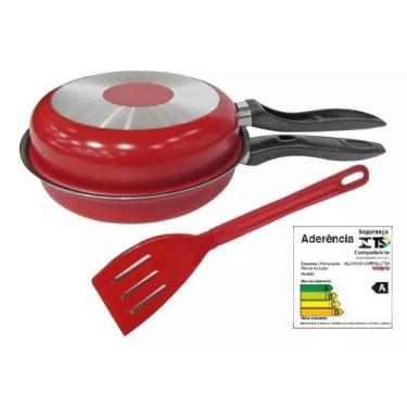 Imagem de Omeleteira Antiaderente Marpal Grande Original, Vermelho