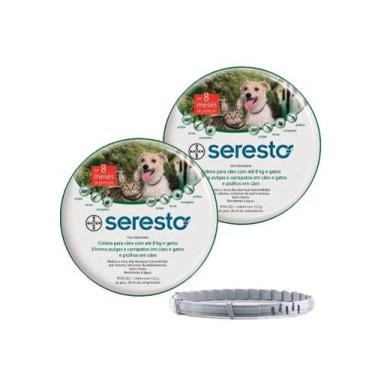 Imagem de Kit 2 Unidades Coleira Seresto Antipulgas Até 8Kg - Elanco