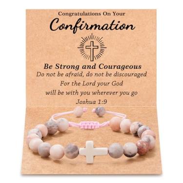 Imagem de Tarsus Cesta de Páscoa para adolescentes/meninas/meninos, pulseira cruzada, joias cristãs, presentes de Páscoa para meninas e meninos, average, Pedra, Sem pedras preciosas