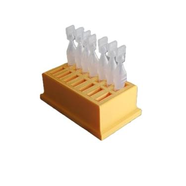 Imagem de Suporte e armazenamento de frascos de colírio – frascos descartáveis de uso único – comporta 14 frascos descartáveis de uso único – Znet3D (ouro seda)