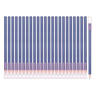 Imagem de PATIKIL Conjunto de lápis de cor pré-afiados, 24 peças de lápis de cor a óleo com tampa de ponta de lápis de plástico, haste hexagonal, lápis de madeira para artistas, pintura artística, azul escuro