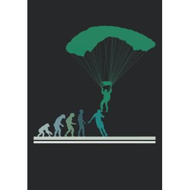 Imagem de Notizbuch A4 liniert mit Softcover Design: Fallschirmspringer Evolution Fallschirm Skydiving Skydiver: 120 linierte DIN A4 Seiten