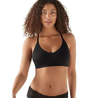 Imagem de True & Co Sutiã feminino com costas nadador triangulares, Preto, GG