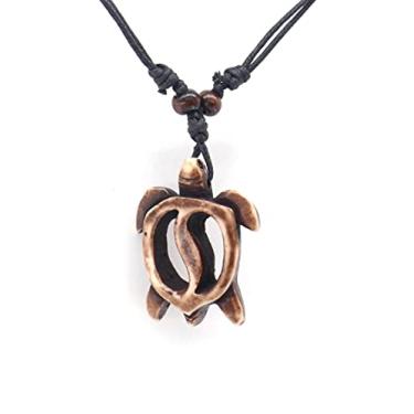 Imagem de Scddboy Colar com pingente de tartaruga marinha havaiana para homens e mulheres, Resina, Sem Pedra Preciosa