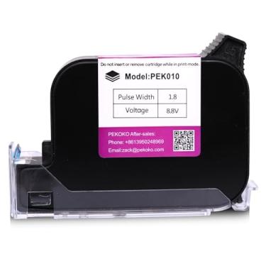 Imagem de PEKOKO Cartucho de tinta solúvel em água aquosa para LB100, LBX1000, LBX2000, cartucho de tinta de substituição para impressora a jato de tinta portátil e impressoras a jato de tinta on-line marcando