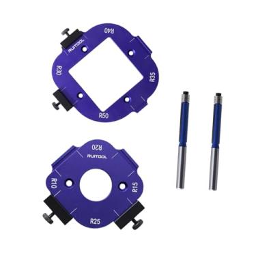 Imagem de Ｂｅｓｇａ Modelo de posicionamento de ângulo, ferramenta auxiliar de corte, gabarito de raio de canto de mesa de roteador premium 5 em 1 para máquina de, Style C