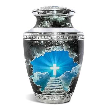 Imagem de Love Life Beyond escada para o céu urna de cremação para cinzas humanas, urnas para cinzas funerárias, memoriais e urnas funerárias para cinzas de adultos para homens e mulheres, tamanho gra