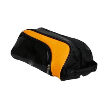 Imagem de Dynwave Saco de armazenamento de sapato de golfe saco de treinador portátil grande abertura aceesories tênis saco para correr bola meias camisetas, Amarelo