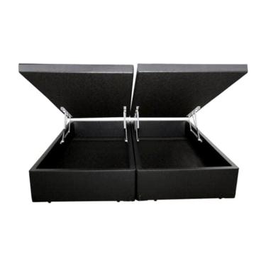 Imagem de Cama Box Baú King Size Bipartido Blindada 186x198x40cm