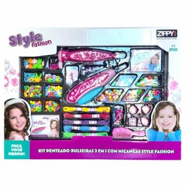 Imagem de Kit Penteado/Pulseiras 3 Em 1 Com Miçangas Style Fashion Zippy Toys