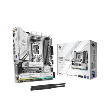 Imagem de ASRock Placa mãe B860M Steel Legend WiFi 6E B860 LGA1851 Intel Core Ultra DDR5 8666 MHz 256GB M.2 Micro ATX Thunderbolt SATA3 6.0 Gb/s PCIe 5.0